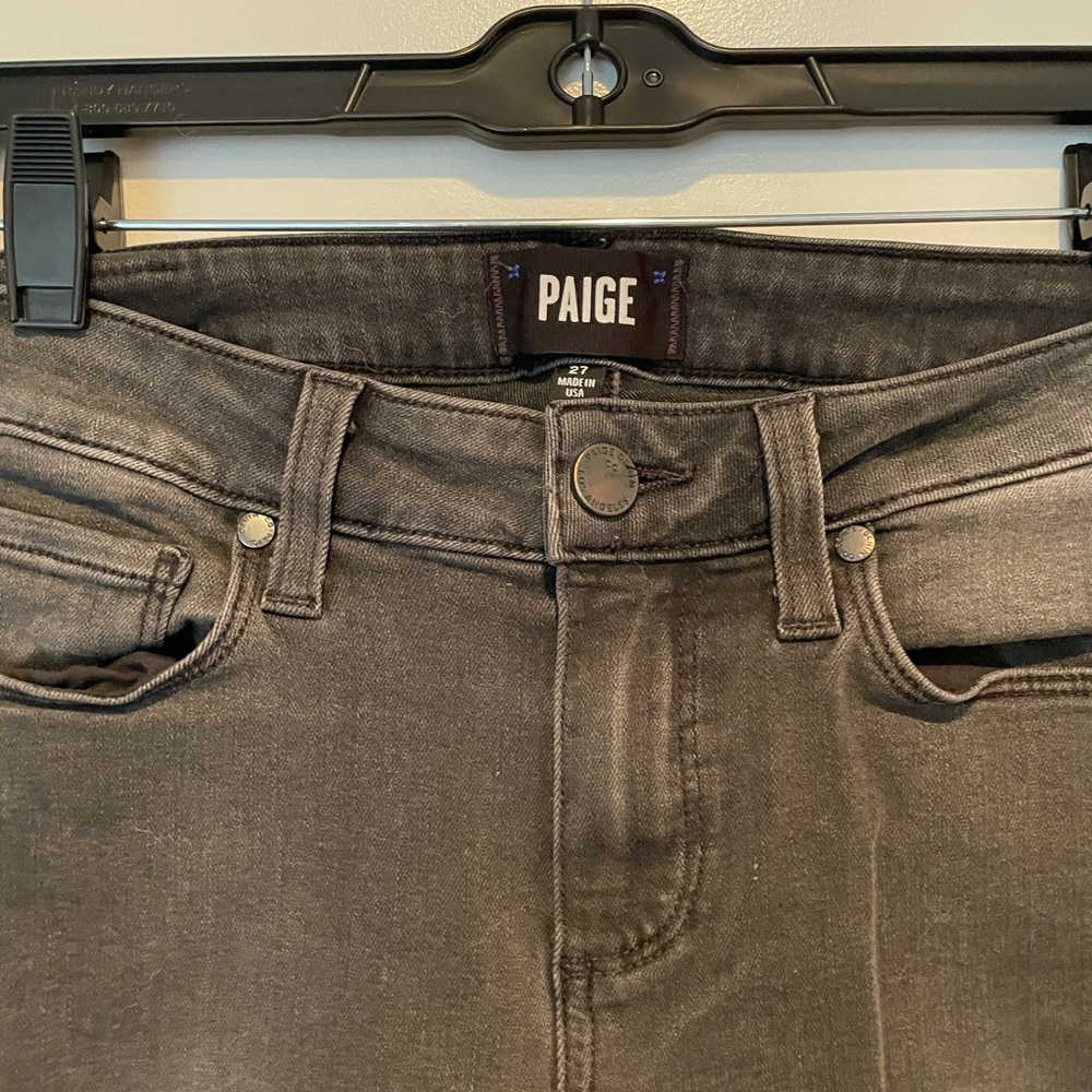Paige Verdugo Ankle Dark Grey Jeans Sz 27